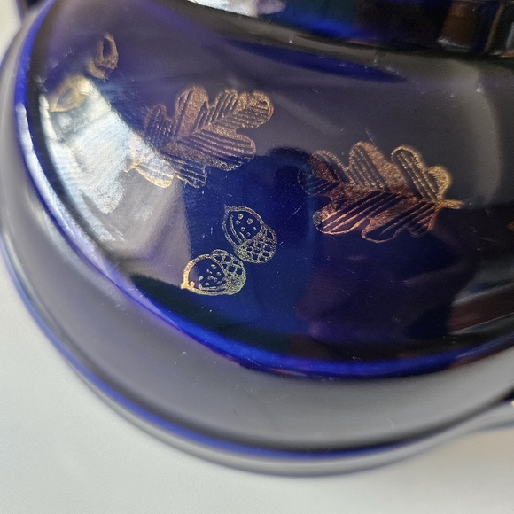 Hall made in USA vintage tea pot 6 cup cobalt blue - Picture 5 of 5